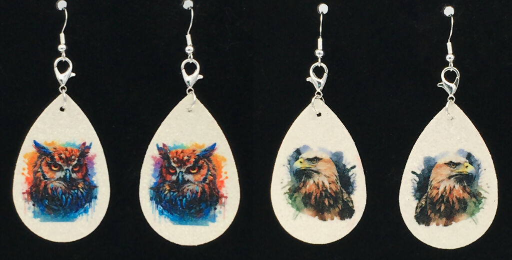 Glitter reversible two sided earrings