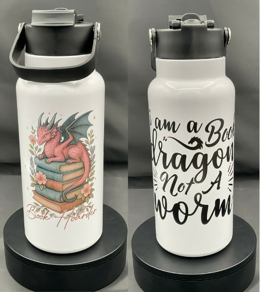 32 oz 2-in-1 wide mouth sublimated water bottle