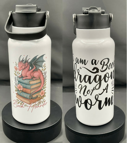 32 oz 2-in-1 wide mouth sublimated water bottle