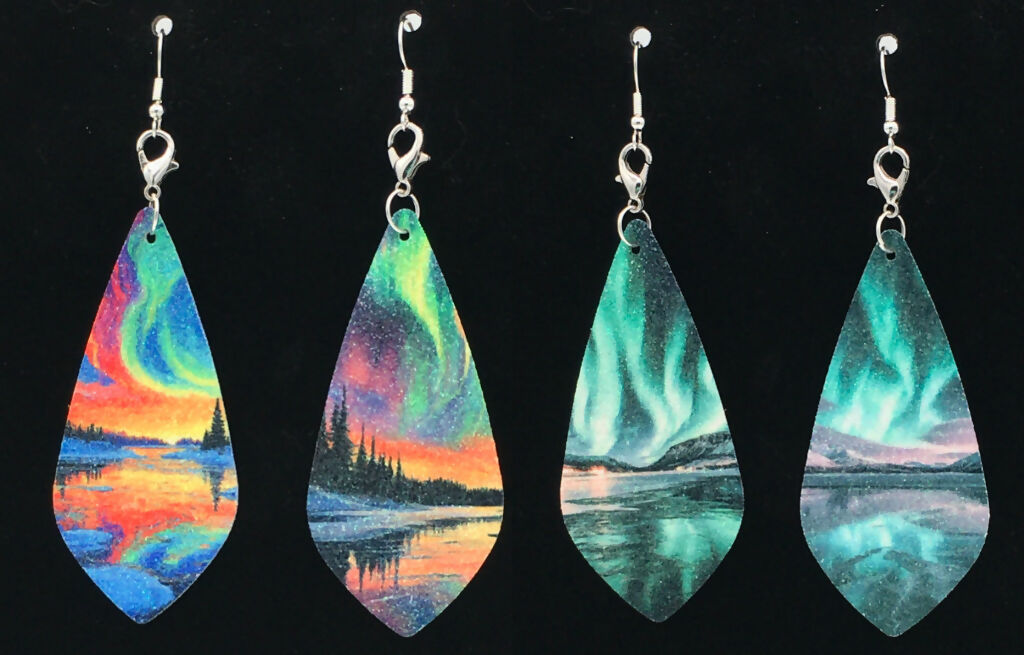 Glitter reversible two sided earrings